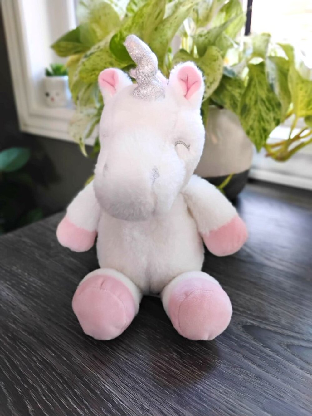 Kellytoy Plush Unicorn Baby Rattle with Crinkle Ears
